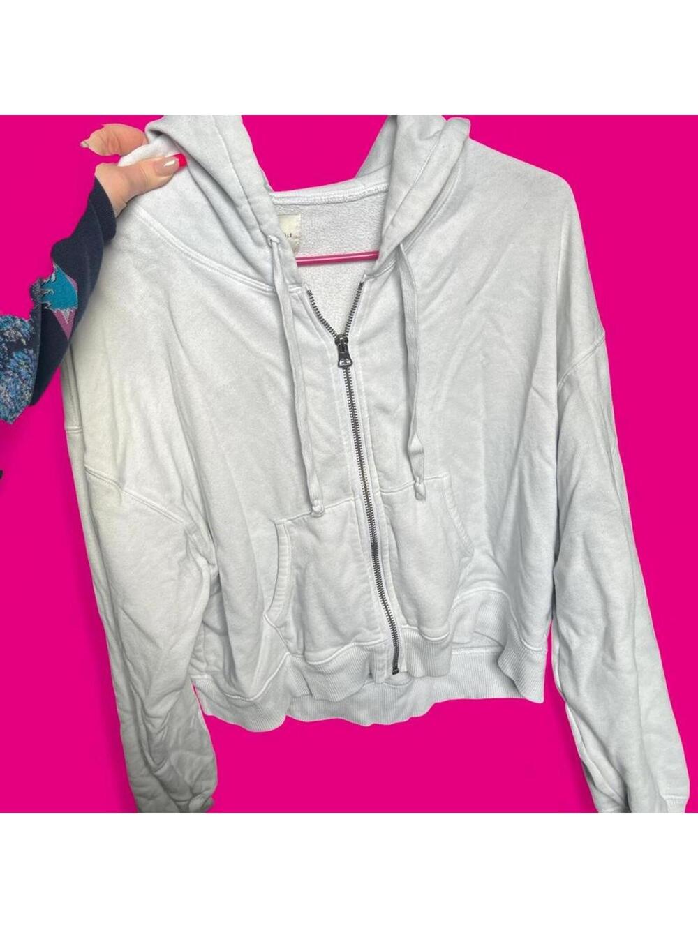 American Eagle Outfitters Women's White Hoody